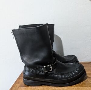 Russell Mocassin zephyr boots 8‎ D black chromexel